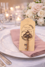 Deschizator de sticle decorativ stil cheie, finisaj metalic - imagine 2