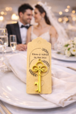 Deschizator de sticle decorativ tip cheie-finisaj auriu, design elegant