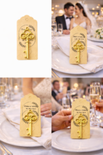 Deschizator de sticle decorativ tip cheie-finisaj auriu, design elegant - imagine 3