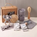 Set obiecte decorative mini, design compact, culoare gri