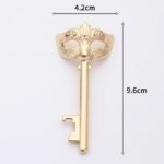 Deschizator de sticle decorativ tip masca, finisaj auriu - imagine 4