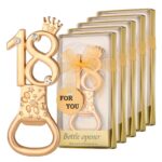 Desfacator de sticle 18 ani auriu – suvenir petrecere majorat, cadou invitati