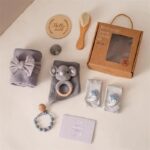 Set obiecte decorative mini, design compact, culoare gri - imagine 3